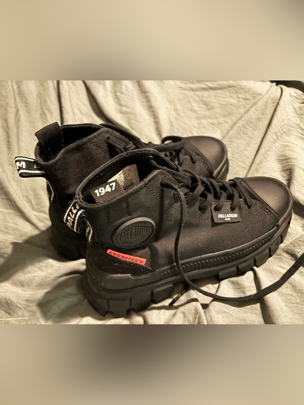 Palladium Women’s Black Canvas High-Top Shoes